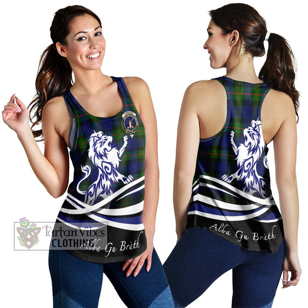 Jamieson Tartan Women's Racerback Tanks with Alba Gu Brath Regal Lion Emblem 4XL - Tartan Vibes Clothing