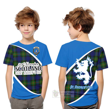 Jamieson Family Crest Tartan Kid T-Shirt Celebrate Saint Andrew's Day in Style Youth XL Size14 - Tartan Vibes Clothing