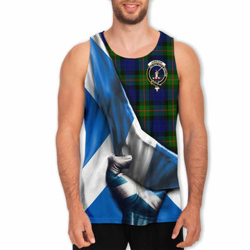 Jamieson Tartan Men's Tank Top with Family Crest Scotland Patriotic Style Men - Tartan Vibes Clothing