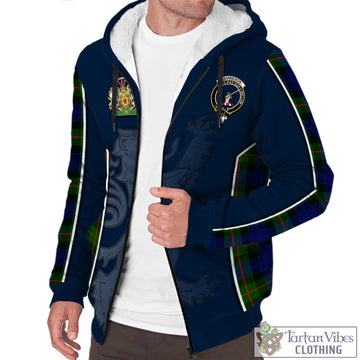 Jamieson Tartan Sherpa Hoodie with Family Crest and Lion Rampant Vibes Sport Style Unisex - Tartan Vibes Clothing