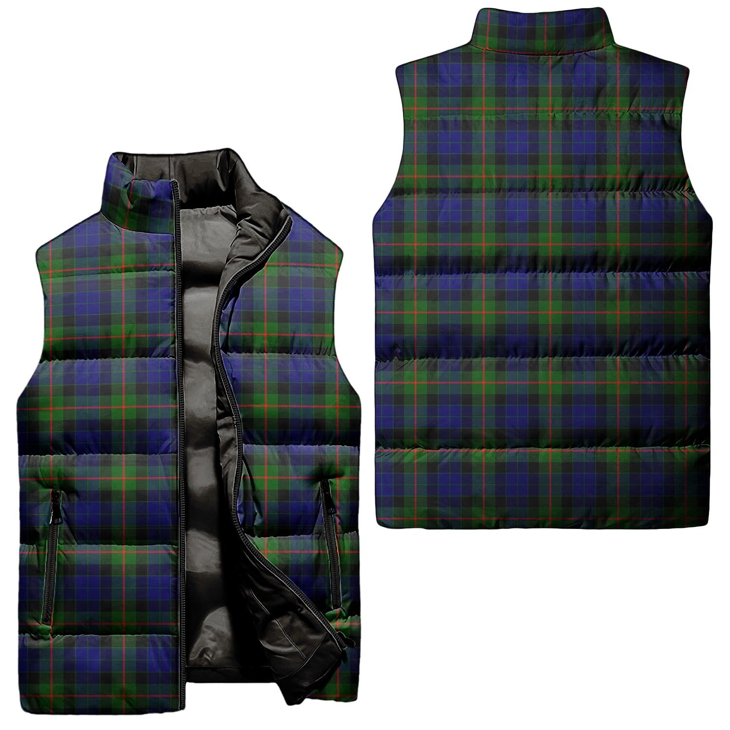 Jamieson Tartan Sleeveless Puffer Jacket Unisex - Tartan Vibes Clothing