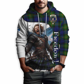 Jamieson Crest Tartan Hoodie Inspired by the Freedom of Scottish Warrior Pullover Hoodie - Tartan Vibes Clothing