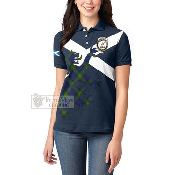 Jamieson Tartan Lion Rampant Women's Polo Shirt Proudly Display Your Heritage with Alba Gu Brath and Clan Name Women - Tartan Vibes Clothing