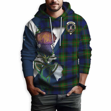 Jamieson Tartan Family Crest Hoodie Scottish Thistle Celtic Inspired Pullover Hoodie - Tartan Vibes Clothing