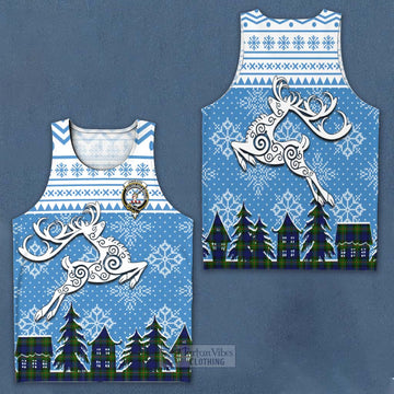 Jamieson Clan Christmas Men's Tank Top Celtic Reindeer Style Men - Tartan Vibes Clothing