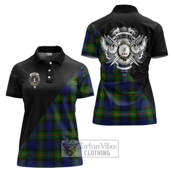 Jamieson Tartan Women's Polo Shirt with Family Crest and Military Logo Style Women - Tartan Vibes Clothing