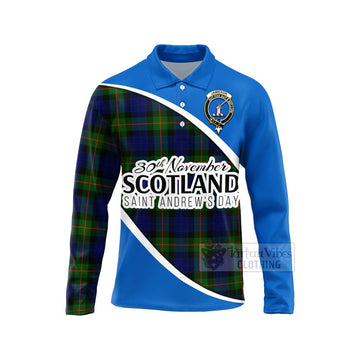Jamieson Family Crest Tartan Long Sleeve Polo Shirt Celebrate Saint Andrew's Day in Style Unisex - Tartan Vibes Clothing