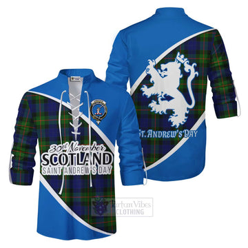 Jamieson Family Crest Tartan Ghillie Kilt Shirt Celebrate Saint Andrew's Day in Style Men - Tartan Vibes Clothing
