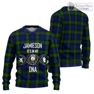 Jamieson Tartan Ugly Sweater with Family Crest DNA In Me Style Unisex - Tartan Vibes Clothing