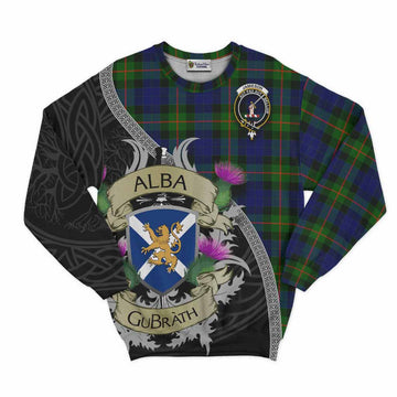 Jamieson Tartan Family Crest Sweatshirt Lion Rampant Royal Thistle Shield Celtic Inspired Unisex - Tartan Vibes Clothing