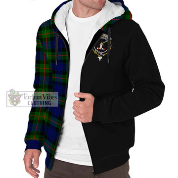 Jamieson Tartan Sherpa Hoodie with Family Crest and Half Of Me Style Unisex S - Tartan Vibes Clothing