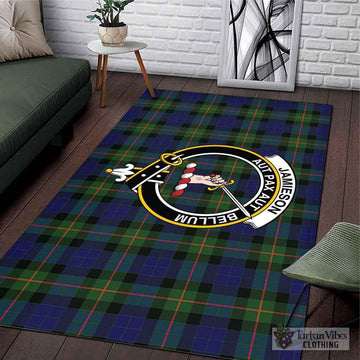 Jamieson Tartan Area Rug with Family Crest L 59*86 inch (150x220 cm) - Tartan Vibes Clothing