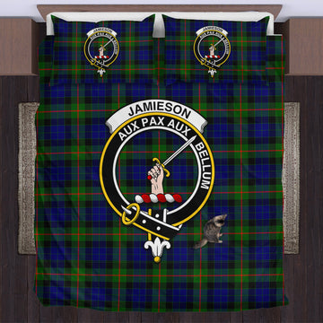 Jamieson Tartan Bedding Set with Family Crest