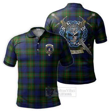 Jamieson Tartan Polo Shirt with Family Crest Celtic Skull Style Kid - Tartan Vibes Clothing