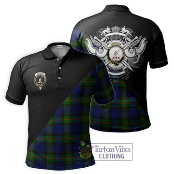 Jamieson Tartan Polo Shirt with Family Crest and Military Logo Style Kid - Tartan Vibes Clothing