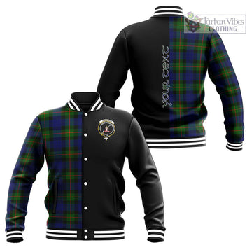 Jamieson Tartan Baseball Jacket with Family Crest and Half Of Me Style Unisex - Tartan Vibes Clothing