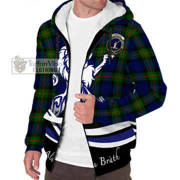 Jamieson Tartan Sherpa Hoodie with Alba Gu Brath Regal Lion Emblem Unisex S - Tartan Vibes Clothing