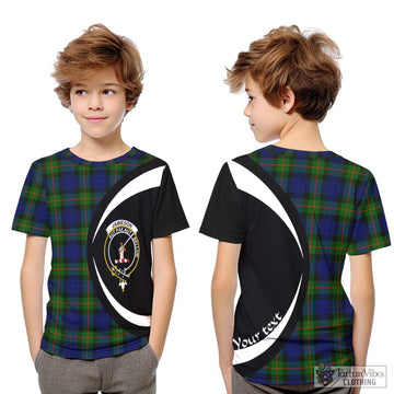 Jamieson Tartan Kid T-Shirt with Family Crest Circle Style Youth XL Size14 - Tartan Vibes Clothing