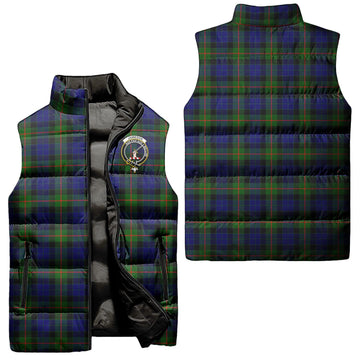Jamieson Tartan Sleeveless Puffer Jacket with Family Crest Unisex - Tartan Vibes Clothing