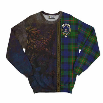 Jamieson Tartan Family Crest Sweatshirt Alba Gu Brath Be Brave Lion Ancient Style Unisex - Tartan Vibes Clothing
