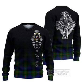 Jamieson Tartan Ugly Sweater Featuring Alba Gu Brath Family Crest Celtic Inspired Unisex - Tartan Vibes Clothing