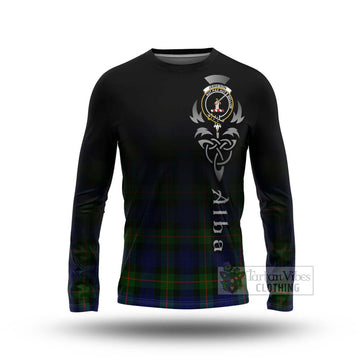 Jamieson Tartan Long Sleeve T-Shirt Featuring Alba Gu Brath Family Crest Celtic Inspired Unisex - Tartan Vibes Clothing