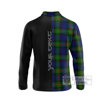 Jamieson Tartan Long Sleeve Polo Shirt with Family Crest and Half Of Me Style - Tartan Vibes Clothing