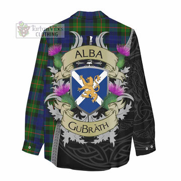 Jamieson Tartan Family Crest Women's Casual Shirt Lion Rampant Royal Thistle Shield Celtic Inspired - Tartan Vibes Clothing