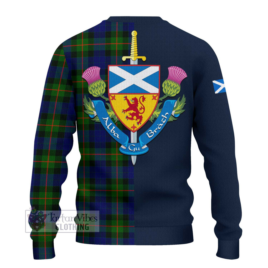 Jamieson Tartan Ugly Sweater Alba with Scottish Lion Royal Arm Half Style - Tartan Vibes Clothing