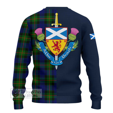Jamieson Tartan Ugly Sweater Alba with Scottish Lion Royal Arm Half Style - Tartan Vibes Clothing