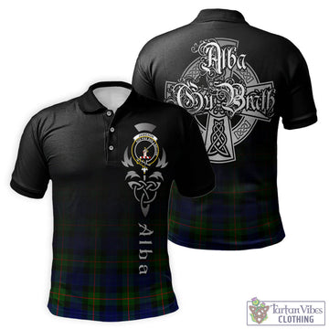 Tartan Vibes Clothing Jamieson Tartan Polo Shirt Featuring Alba Gu Brath Family Crest Celtic Inspired