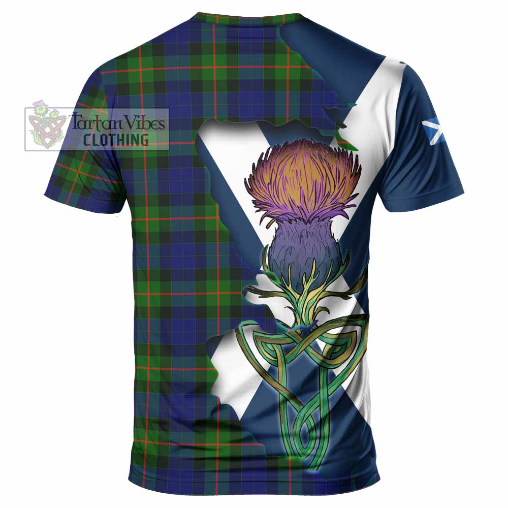 Tartan Vibes Clothing Jamieson Tartan Family Crest T-Shirt Scottish Thistle Celtic Inspired