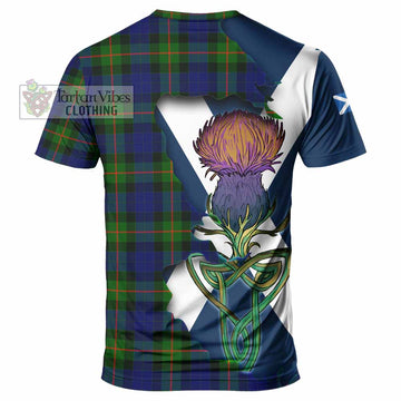Jamieson Tartan Family Crest T-Shirt Scottish Thistle Celtic Inspired