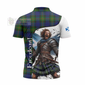 Jamieson Crest Tartan Zipper Polo Shirt Inspired by the Freedom of Scottish Warrior - Tartan Vibes Clothing