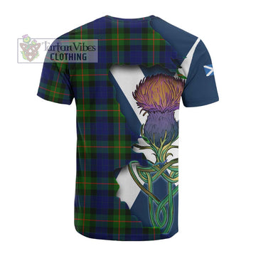 Jamieson Tartan Family Crest Cotton T-shirt Scottish Thistle Celtic Inspired