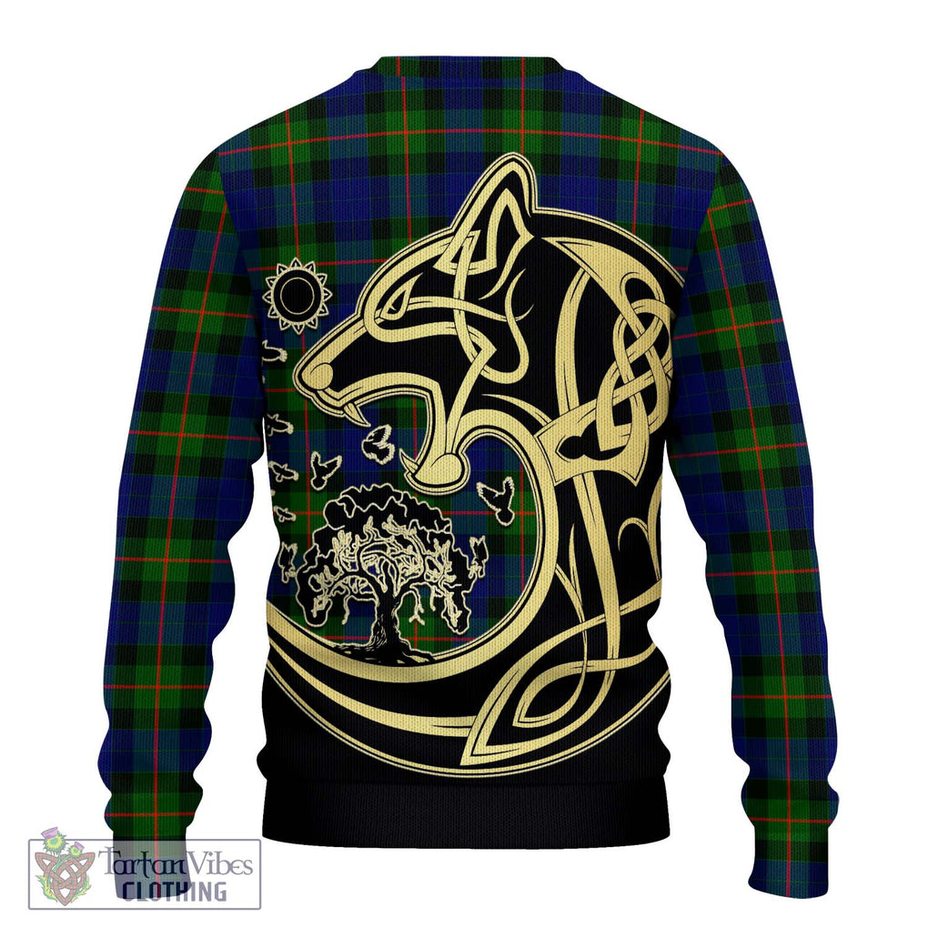 Jamieson Tartan Ugly Sweater with Family Crest Celtic Wolf Style - Tartan Vibes Clothing