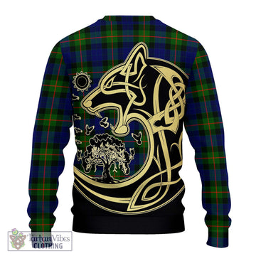Jamieson Tartan Ugly Sweater with Family Crest Celtic Wolf Style - Tartan Vibes Clothing