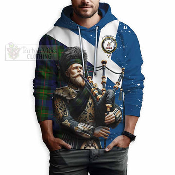 Jamieson Tartan Hoodie with Family Crest Scottish Bagpiper Vibes - Tartan Vibes Clothing
