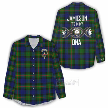 Jamieson Tartan Women's Casual Shirt with Family Crest DNA In Me Style - Tartan Vibes Clothing