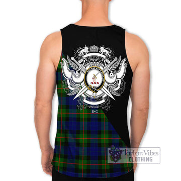 Jamieson Tartan Men's Tank Top with Family Crest and Military Logo Style - Tartan Vibes Clothing