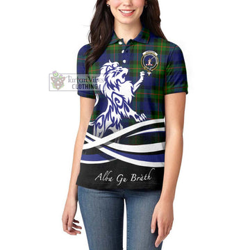 Jamieson Tartan Women's Polo Shirt with Alba Gu Brath Regal Lion Emblem - Tartan Vibes Clothing