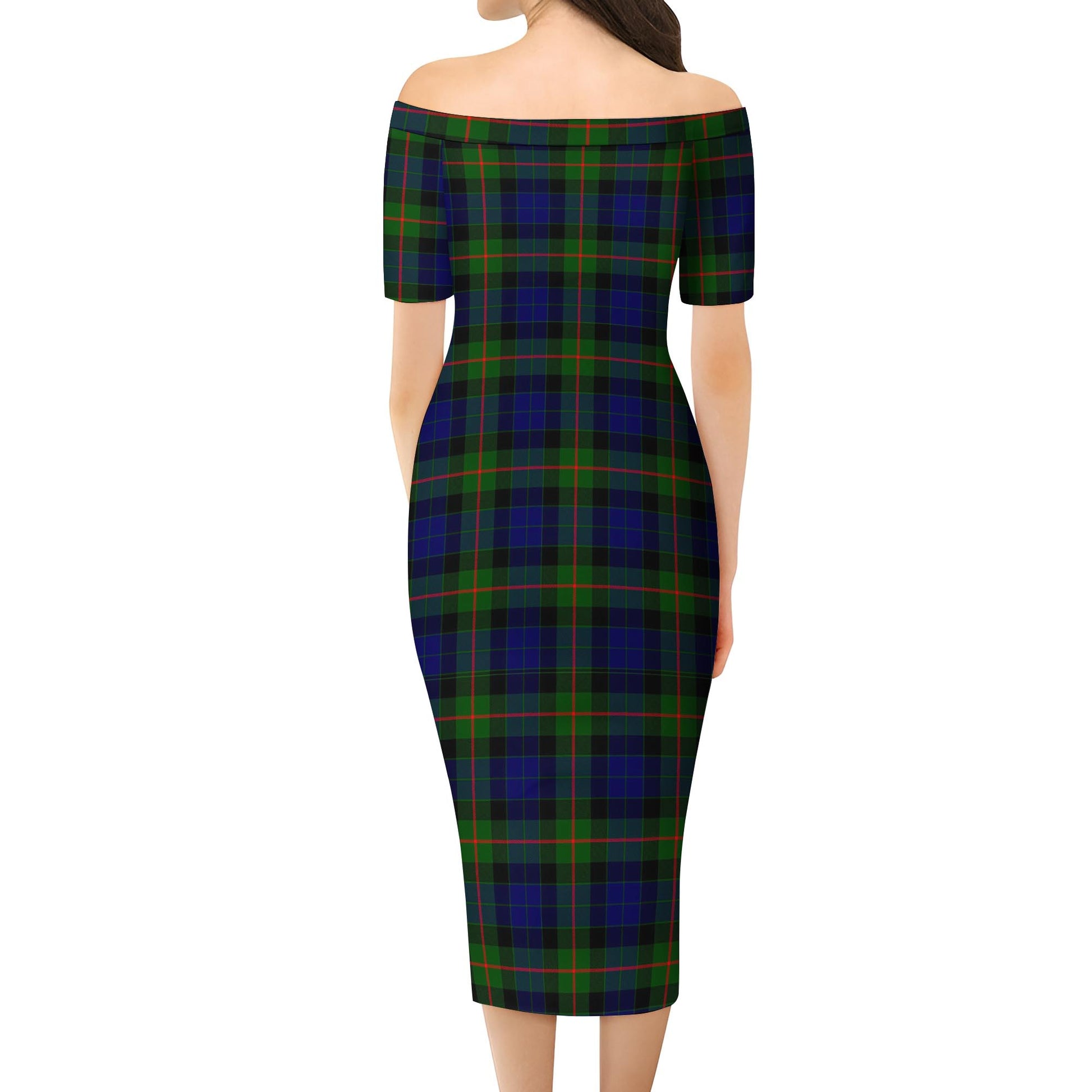 Jamieson Tartan Off Shoulder Lady Dress - Tartan Vibes Clothing