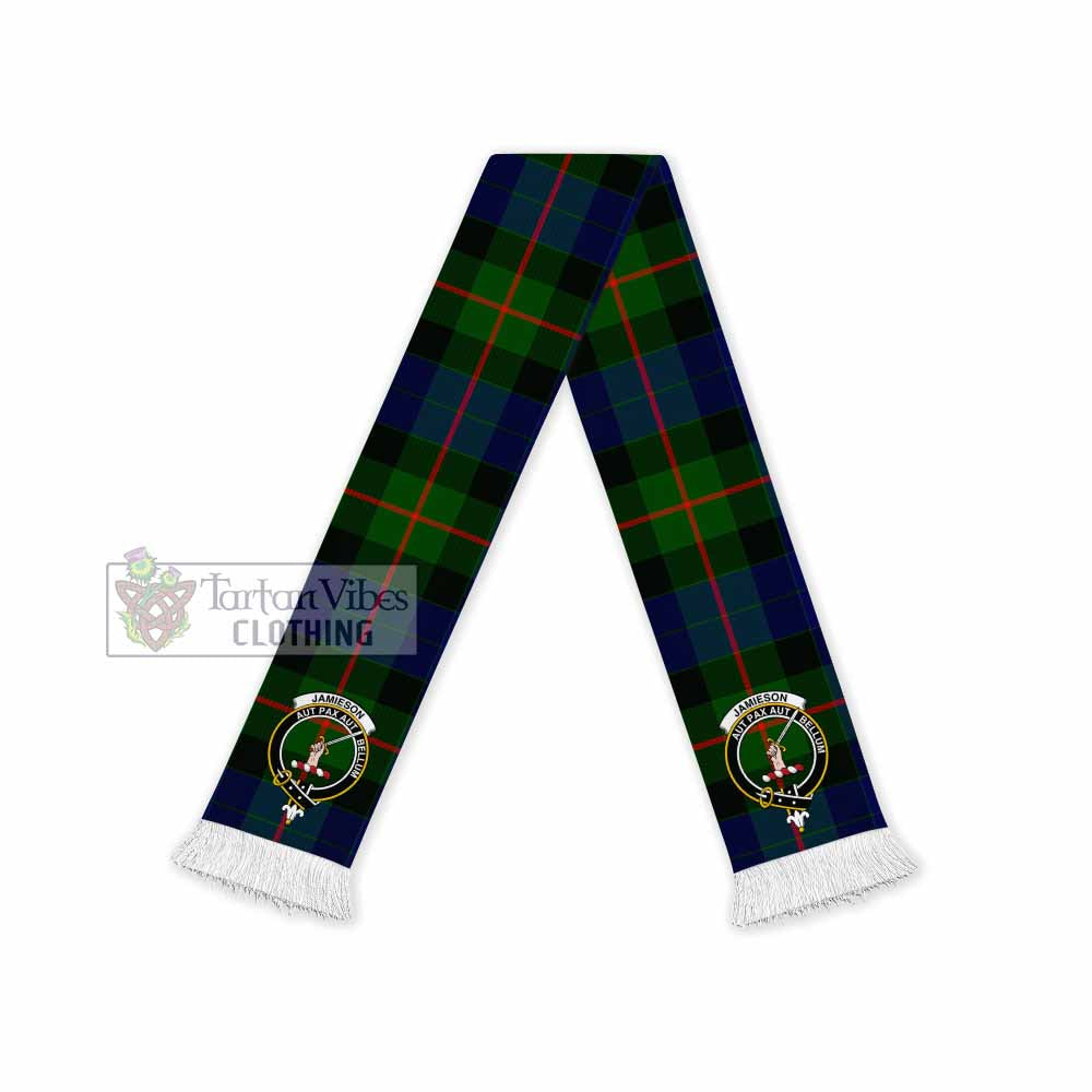 Jamieson Tartan Ruffneck Scarf with Family Crest - Tartan Vibes Clothing