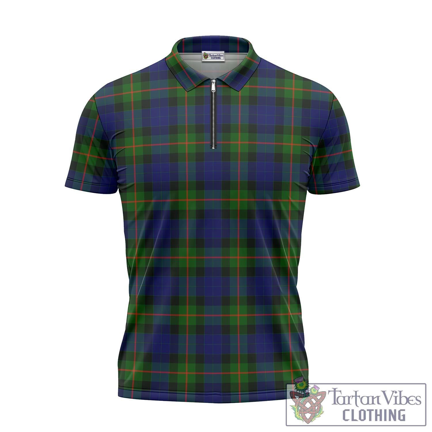 Jamieson Tartan Zipper Polo Shirt - Tartan Vibes Clothing