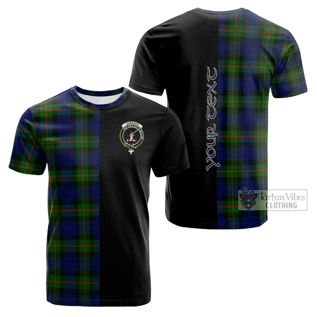 Tartan Vibes Clothing Jamieson Tartan Cotton T-shirt with Family Crest and Half Of Me Style