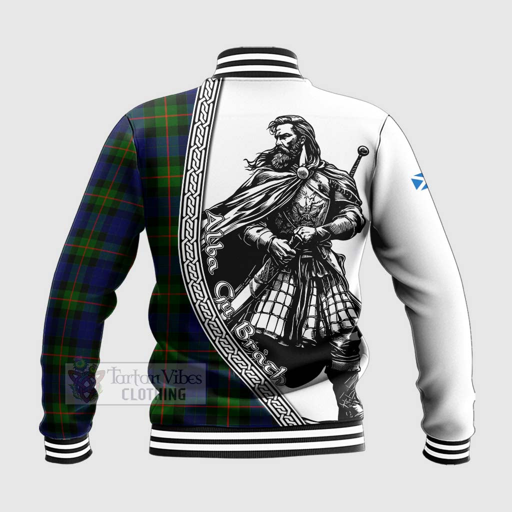 Jamieson Tartan Clan Crest Baseball Jacket with Highlander Warrior Celtic Style - Tartan Vibes Clothing