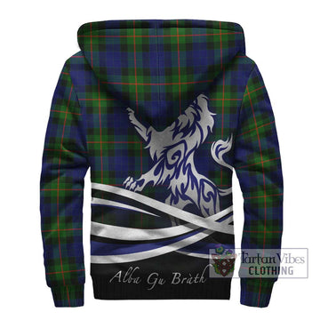 Jamieson Tartan Sherpa Hoodie with Alba Gu Brath Regal Lion Emblem - Tartan Vibes Clothing