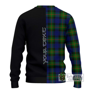 Jamieson Tartan Ugly Sweater with Family Crest and Half Of Me Style - Tartan Vibes Clothing