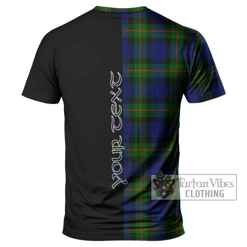 Jamieson Tartan T-Shirt with Family Crest and Half Of Me Style - Tartanvibesclothing Shop