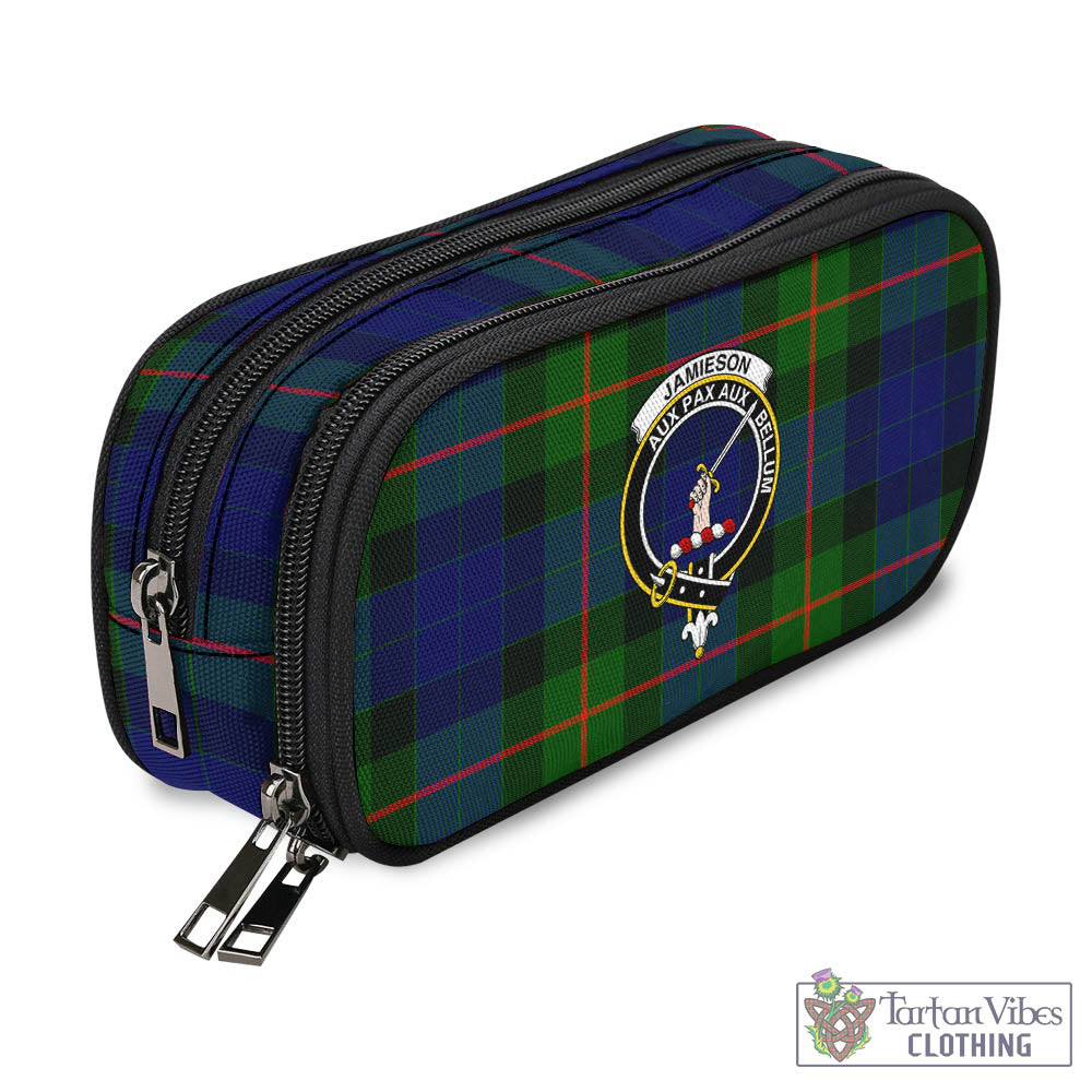 Jamieson Tartan Pen and Pencil Case with Family Crest - Tartan Vibes Clothing